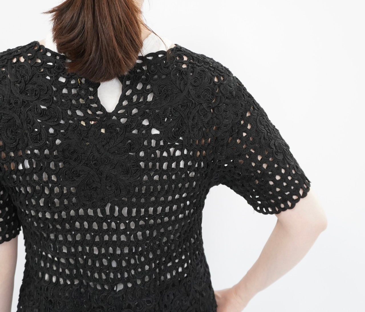 90s Cord Lace Top