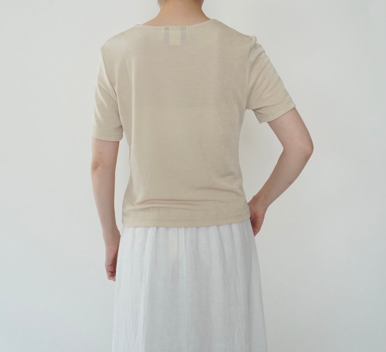 90s Beige Top Made in USA