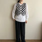 90s Black x White Knit Vest