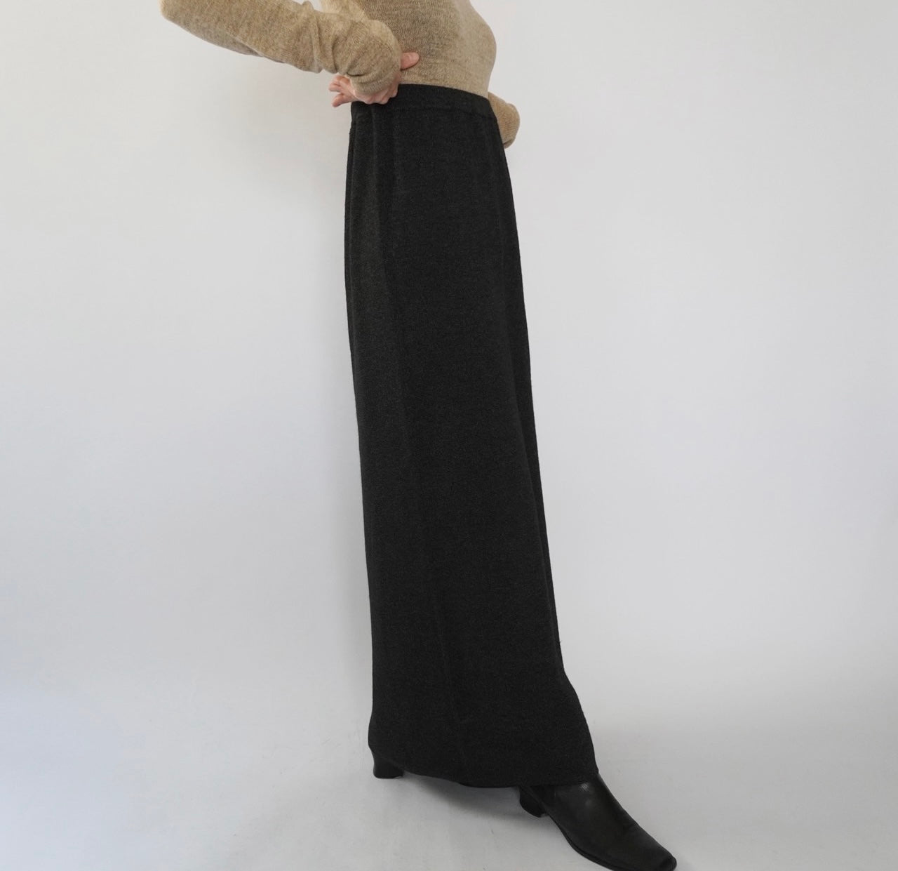 90s Gray Maxi Skirt