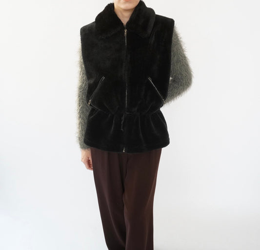 90s Fluffy Fleece Vest