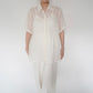 90s Embroidery Sheer Shirt Made in USA