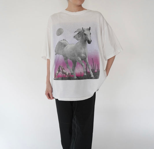 90s EURO Horse Printed T-shirt
