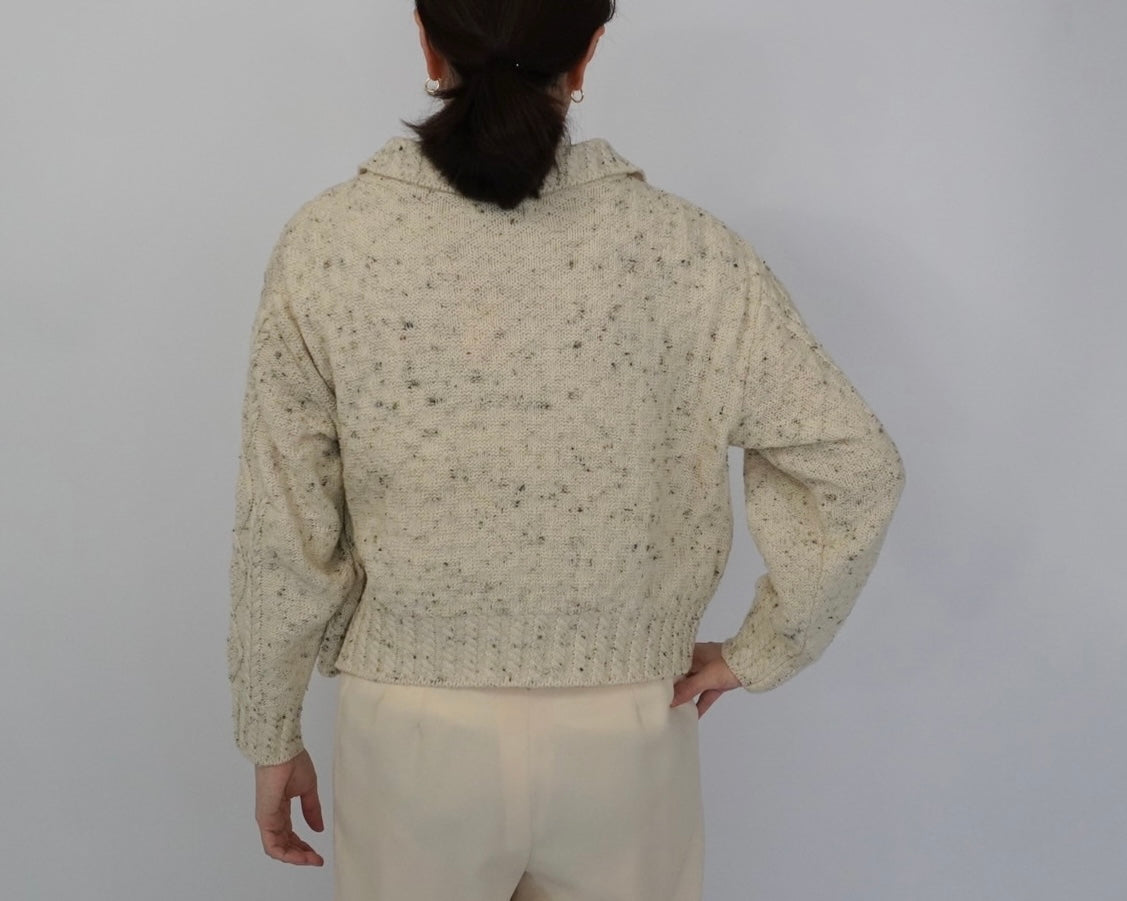 90s EURO Zipped Knit Top