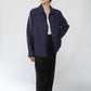 90s Navy Linen Jacket