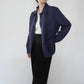 90s Navy Linen Jacket