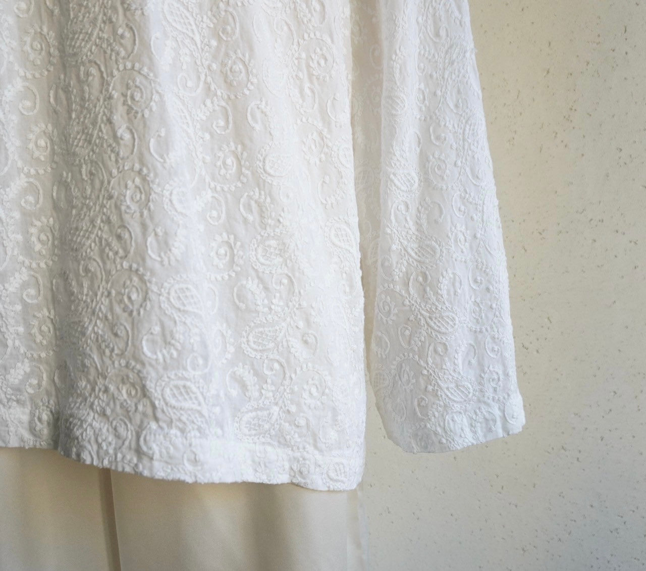 80s Cotton Embroidery Tunic