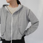 90s Hooded Zip Sweater