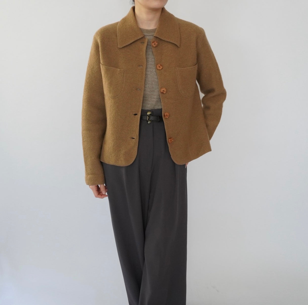 90s Wool Knit Shirt, Jacket
