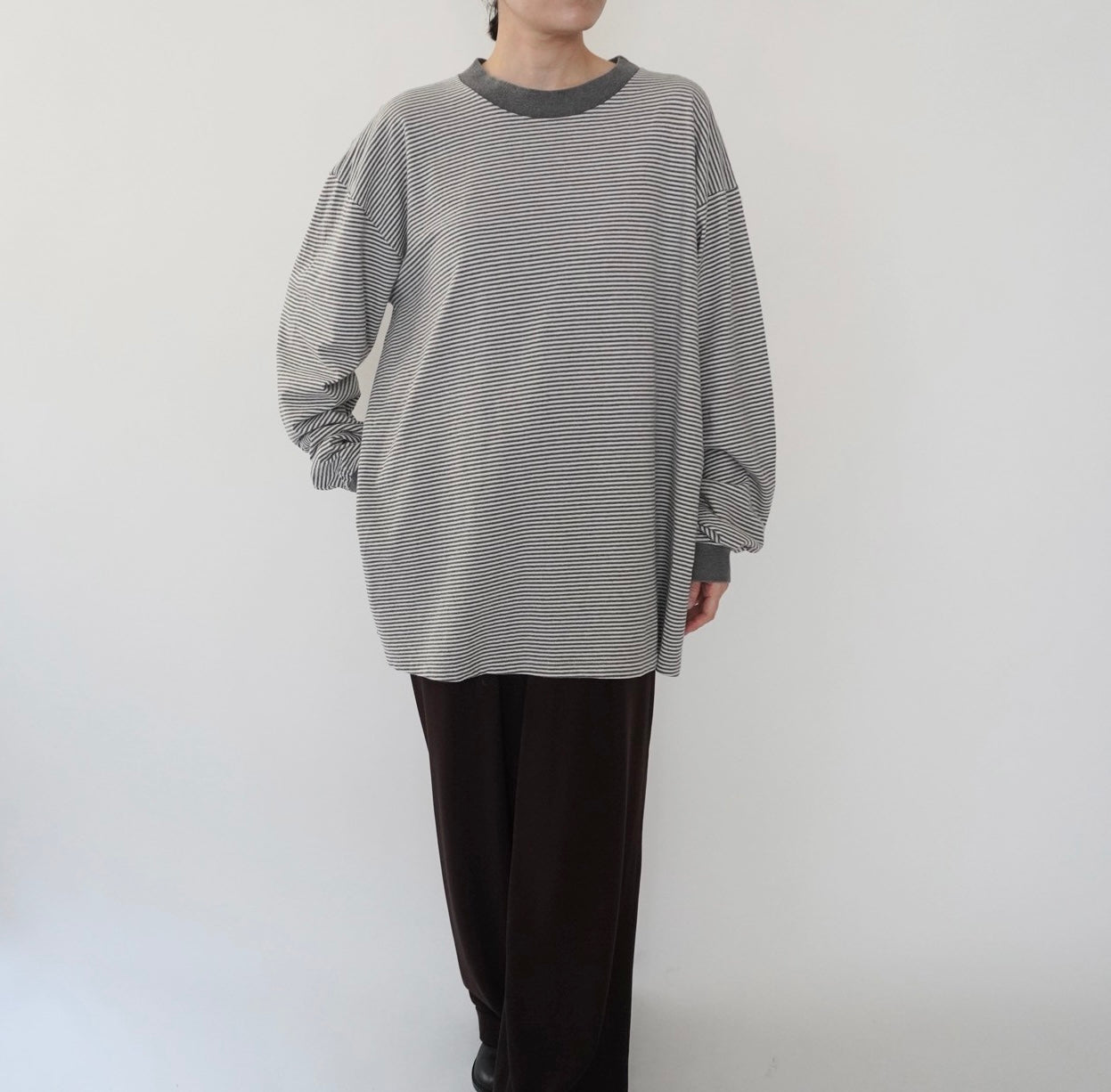 90s Striped Long Sleeves T-shirt Made in USA