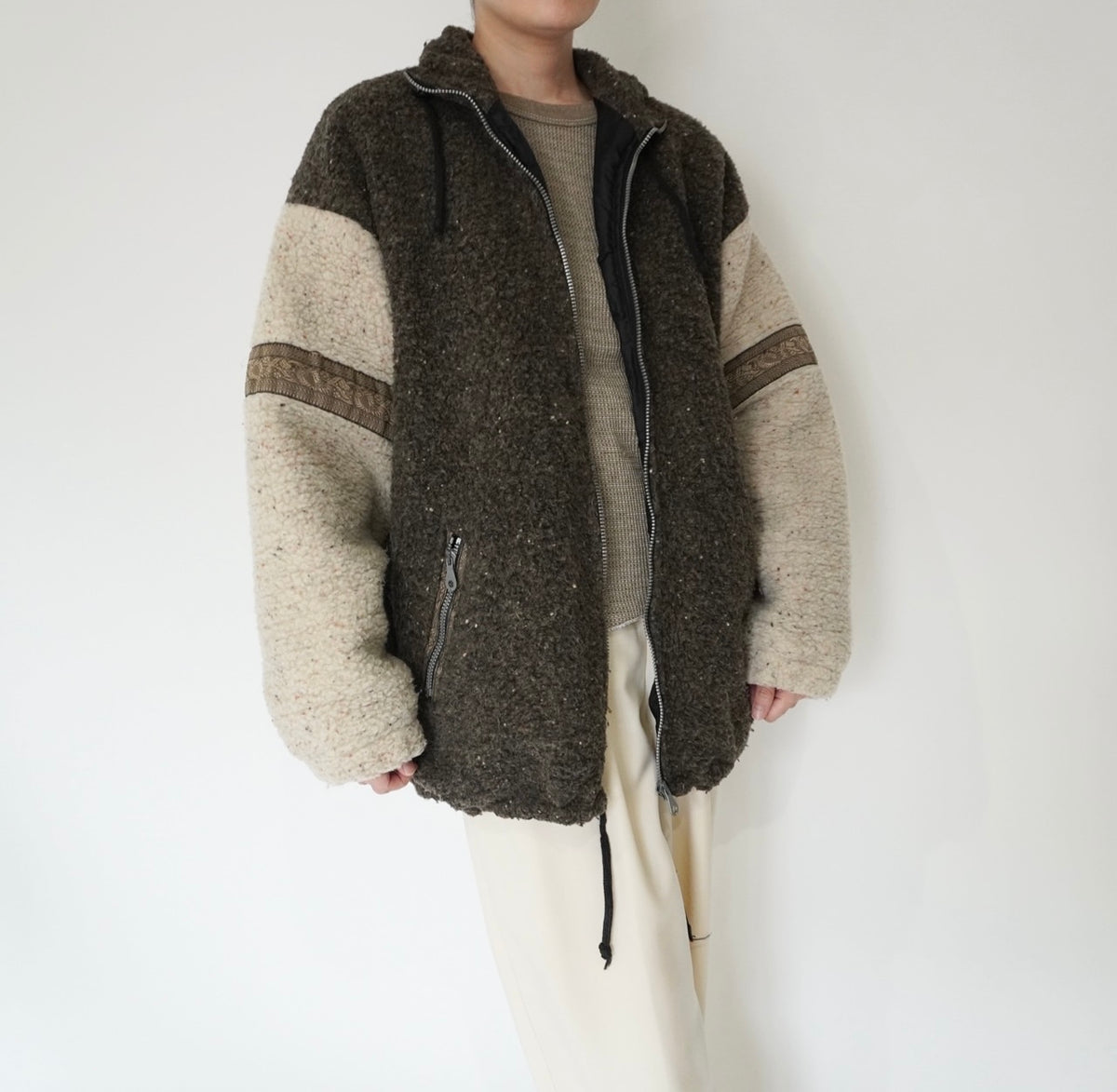 90s Design Fleece Jacket Made in Italy