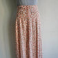 80s Floral Print Maxi Skirt Made in USA