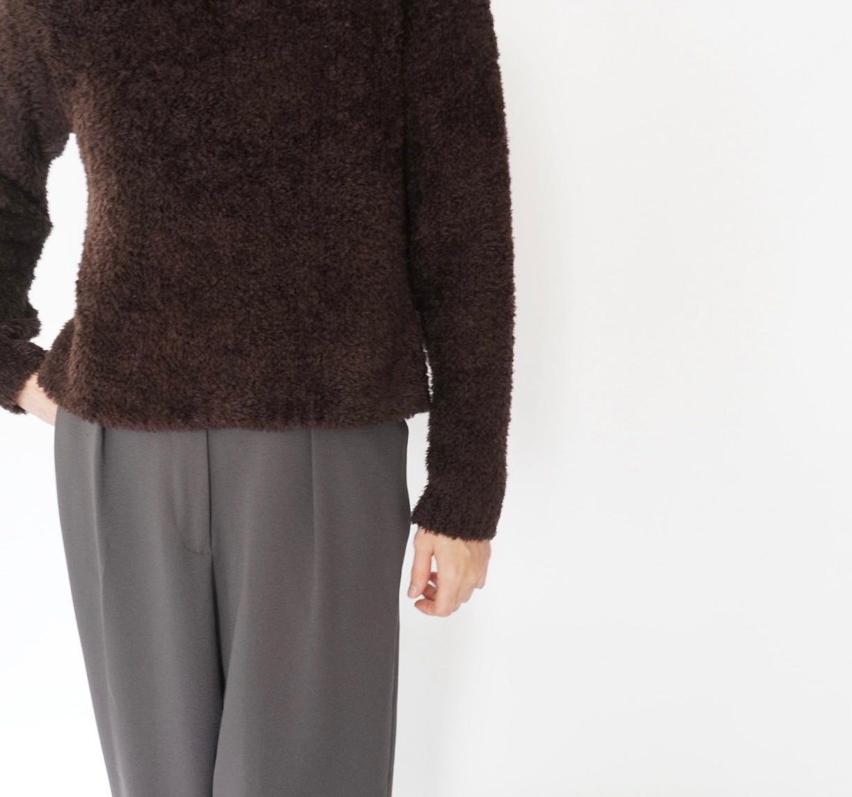 90s Brown Boa Top