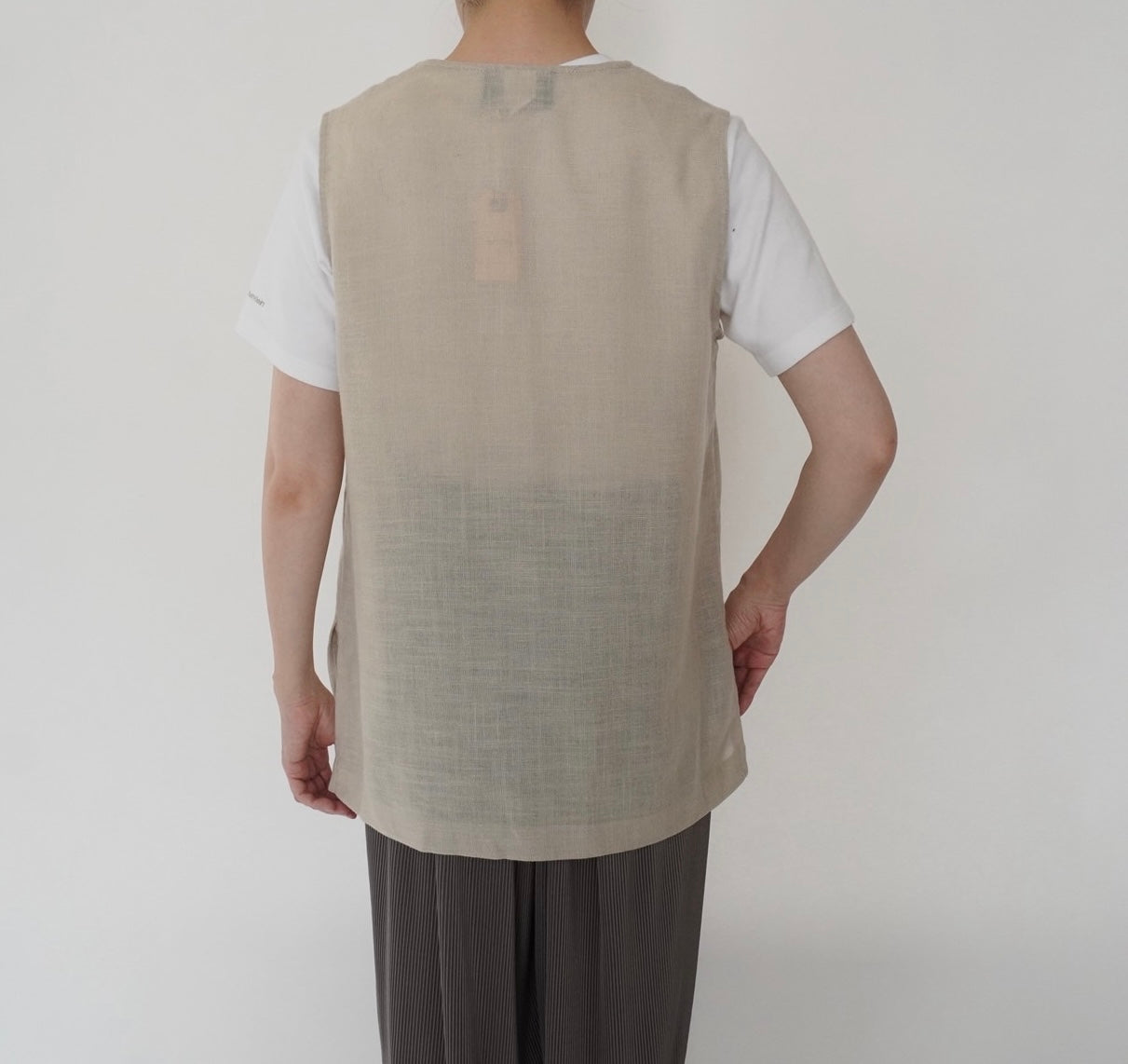 90s Beige Vest Made in USA