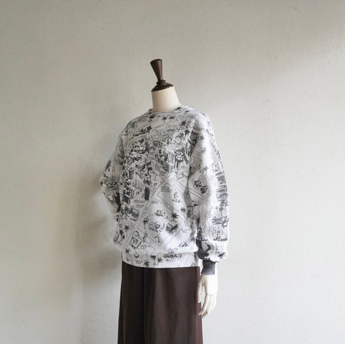 90s Printed Sweater Made in USA