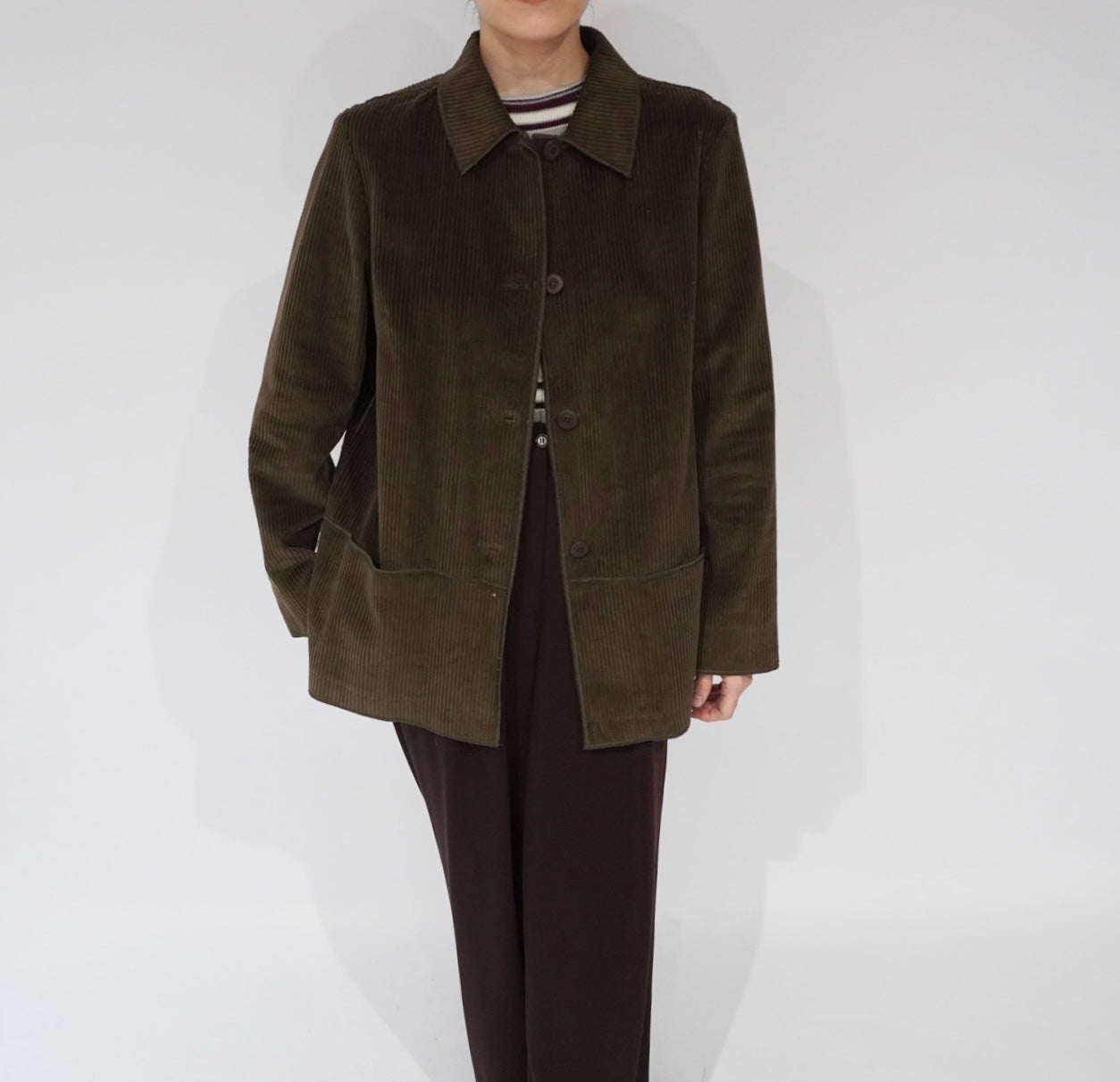 90s "harve benard" Corduroy Shirt Jacket