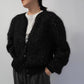 90s Black Design Knit Cardigan