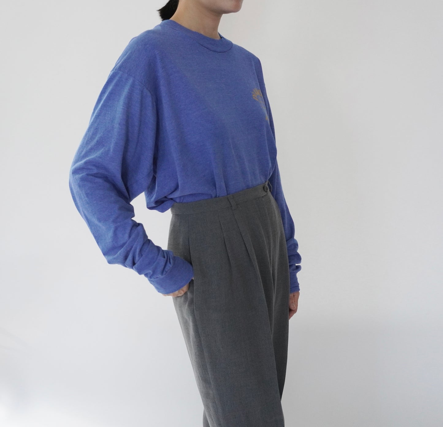 90s Printed Long T-shirt Made in USA