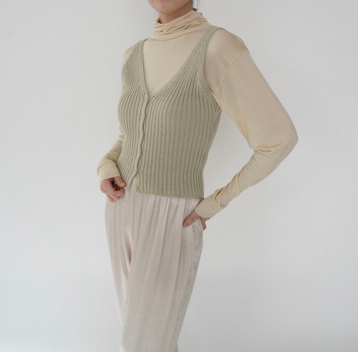90s Ribbed Top Made in Italy