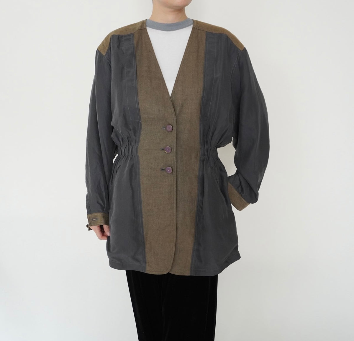 90s EURO Silk Linen Jacket