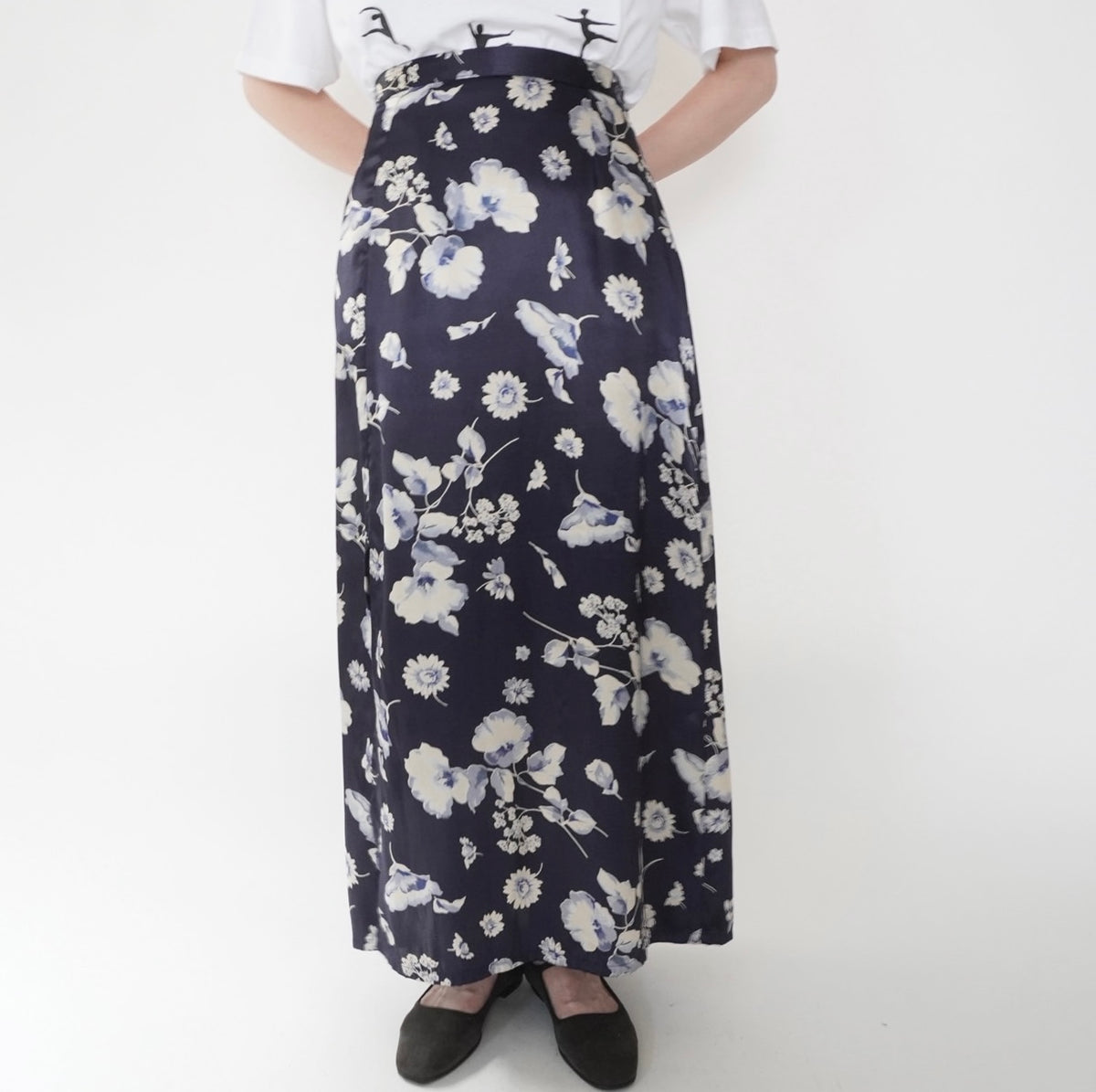 90s Floral Print Skirt