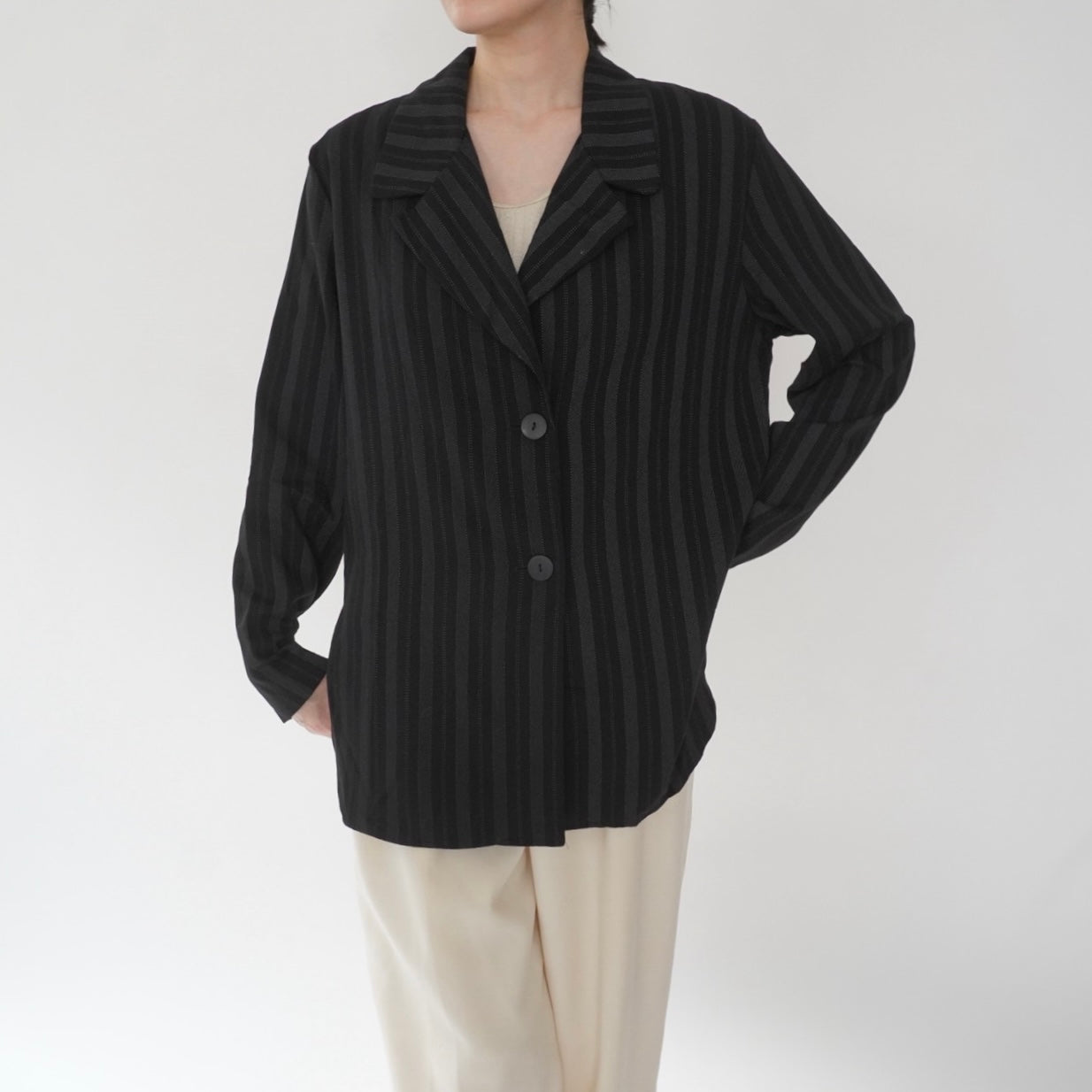 90s Striped Shirt,Jacket