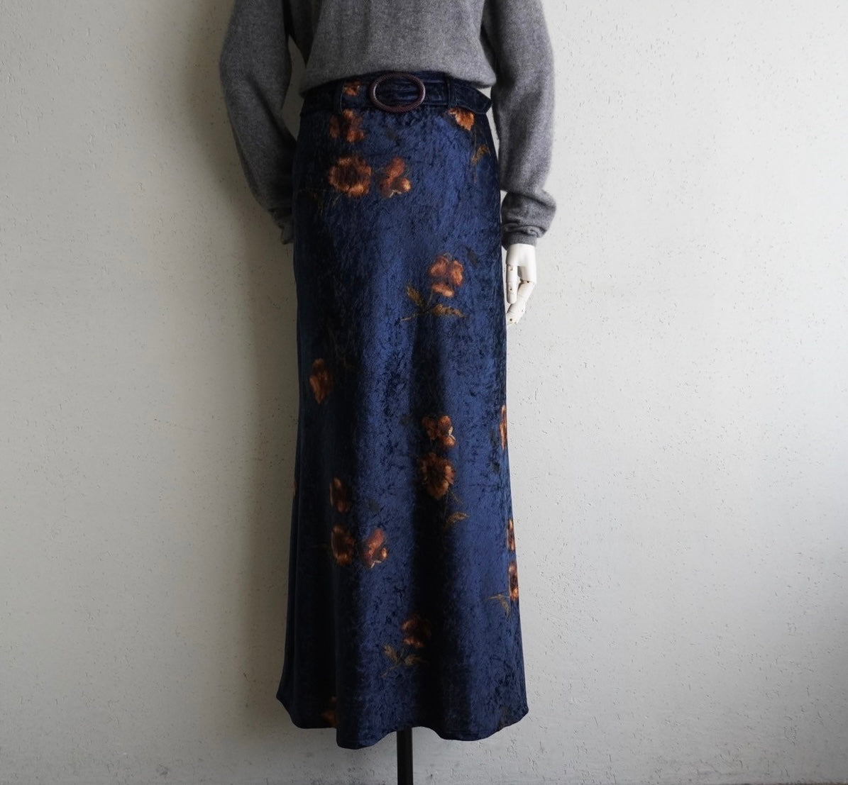 90s Printed Velor Skirt Made in Italy