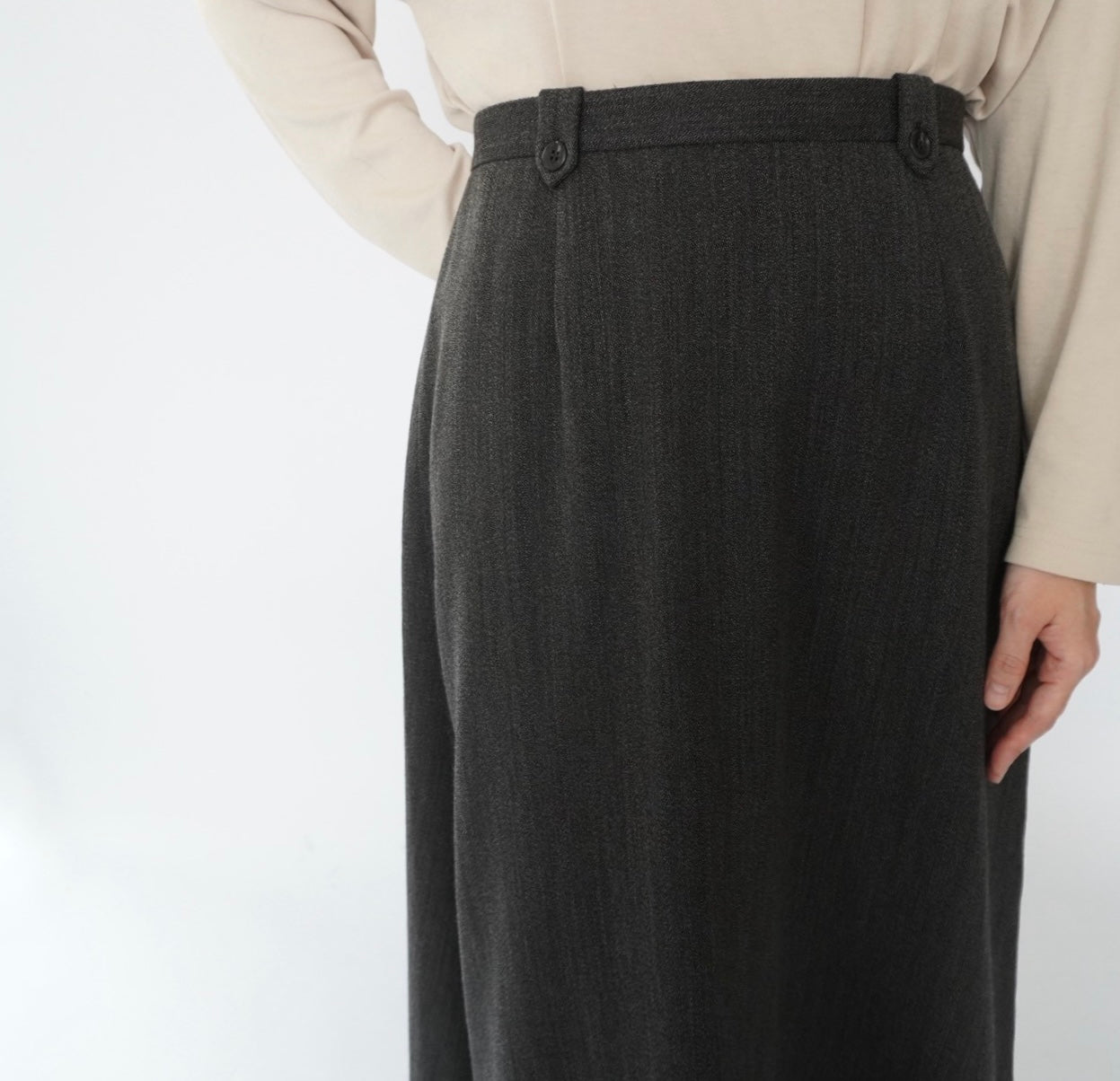 90s Wool Maxi Skirt