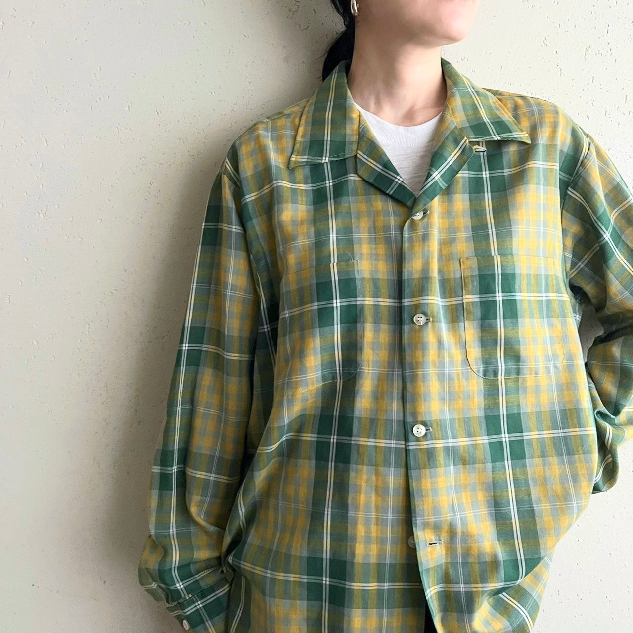 60s“Pennleigh”  Plaid Shirt