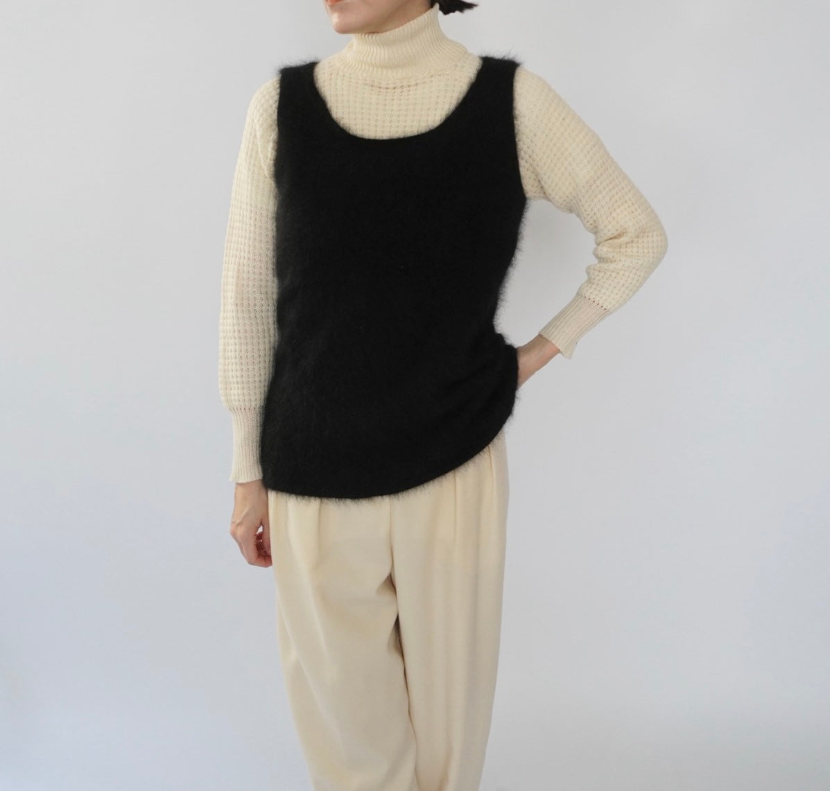 90s Angora Sleeveless Knit Top