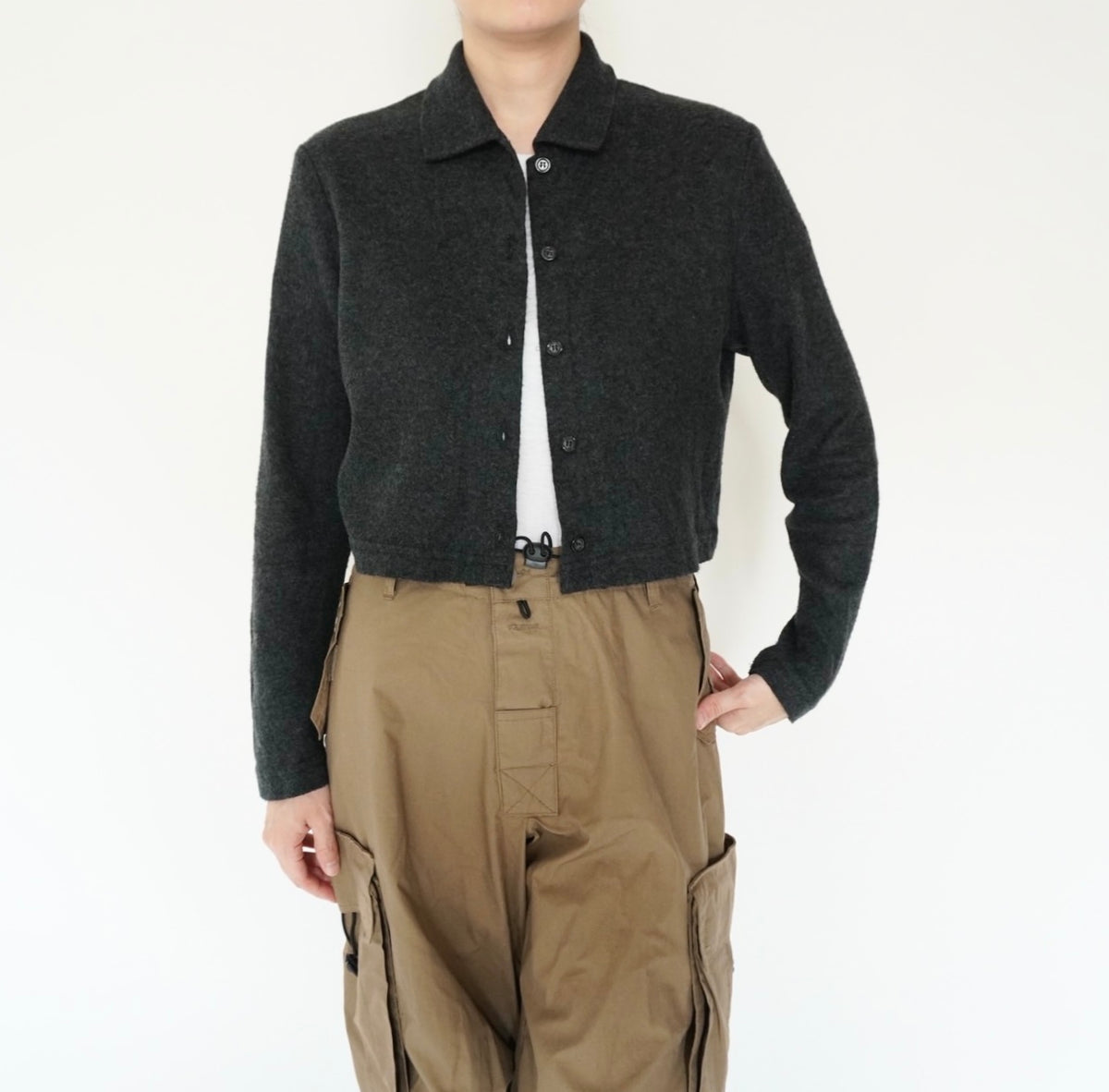 90s C.Gray Cropped Shirt Made in USA
