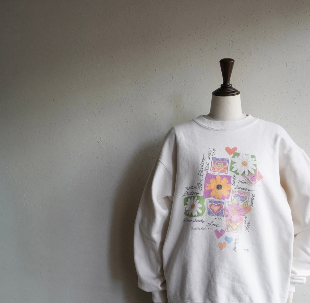 90s Flower Printed Sweater Made in USA