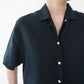 90s Navy Linen Shirt