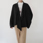 90s Black Linen Design Jakcet