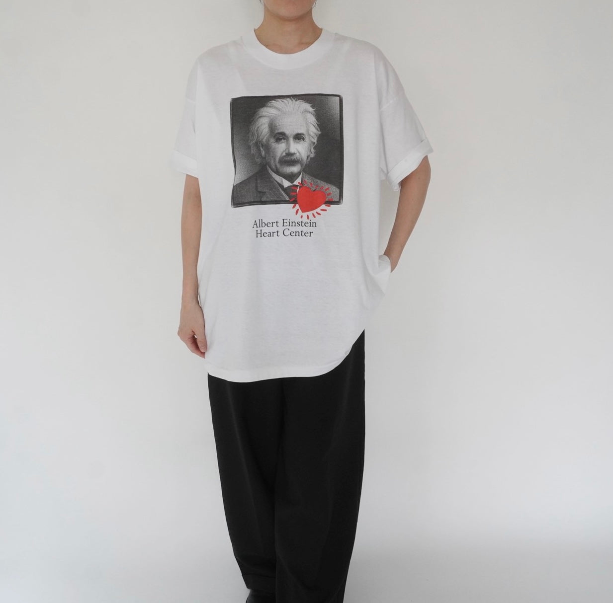 90s "EINSTEIN" Photo  Printed T-shirt