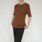 90s Zip Ribbed Top Made in USA