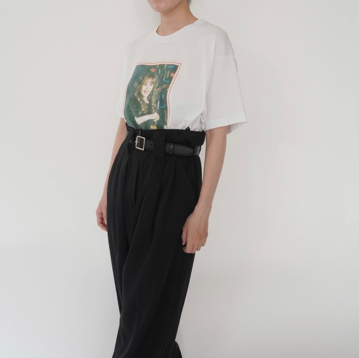 90s Photo Printed T-shirt Made in USA