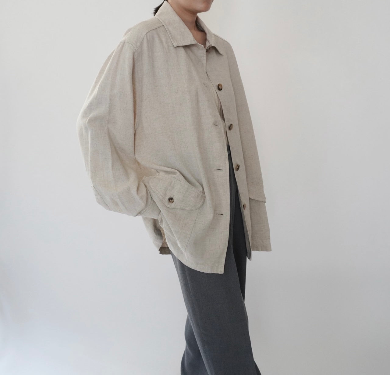 90s Linen Jacket Made in USA