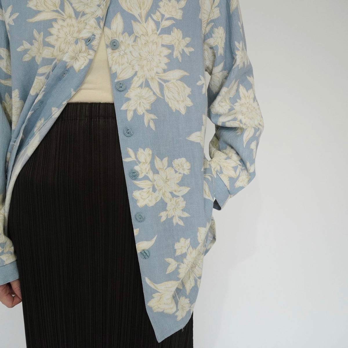 90s Flower Pattern Shirt Made in USA