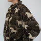 90s Horse Pattern Fleece Jacket