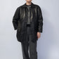 90s Black Leather Jacket Made in Italy