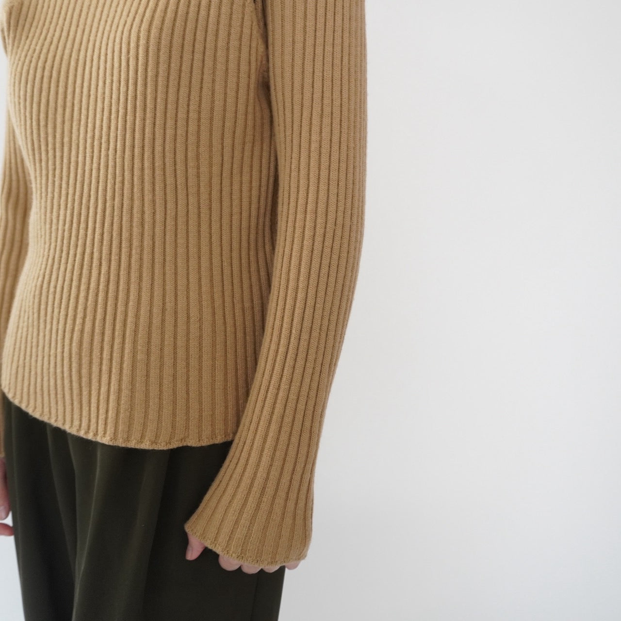 90s Zip Design Ribbed Top Made in Italy