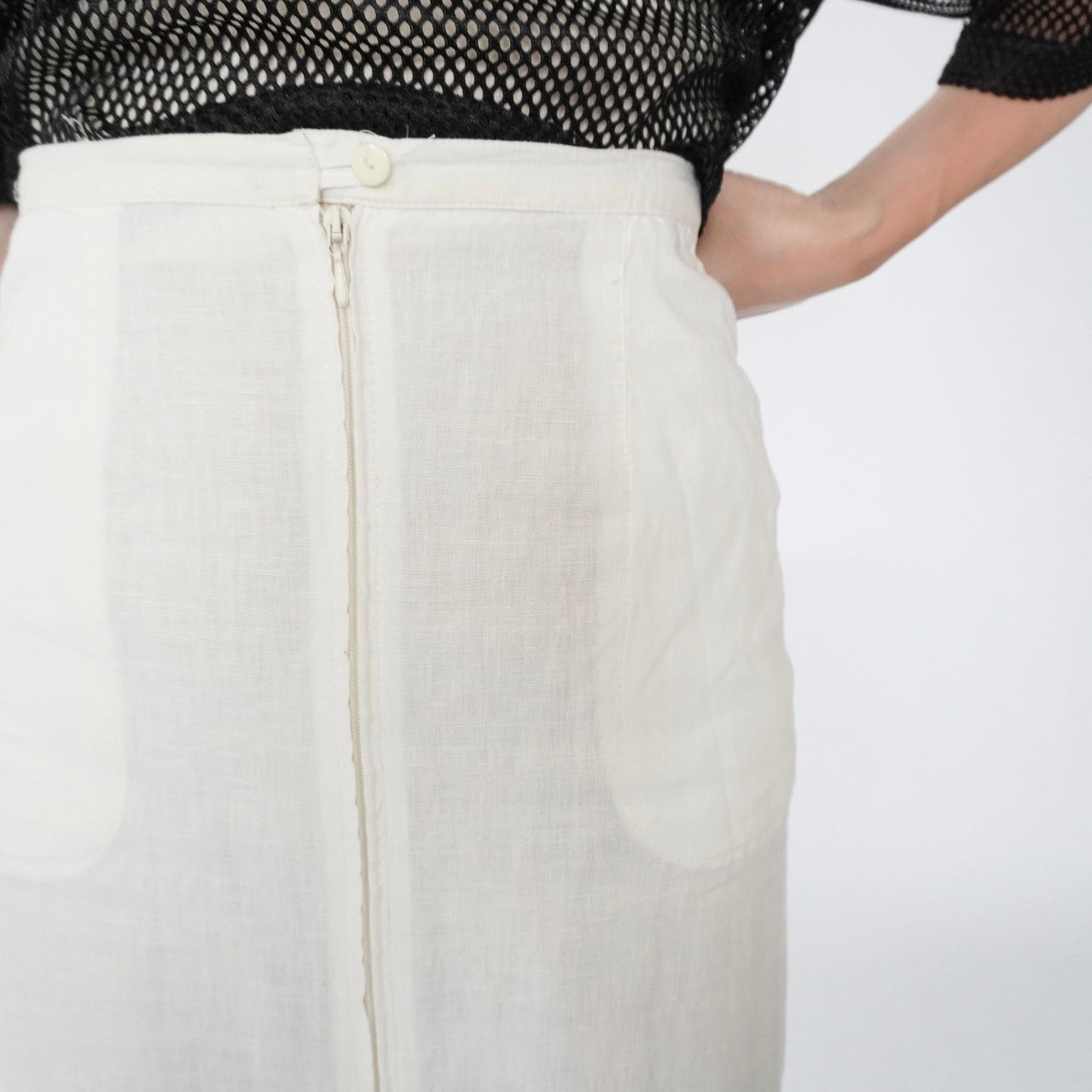 80s EURO Double Zip Design Skirt