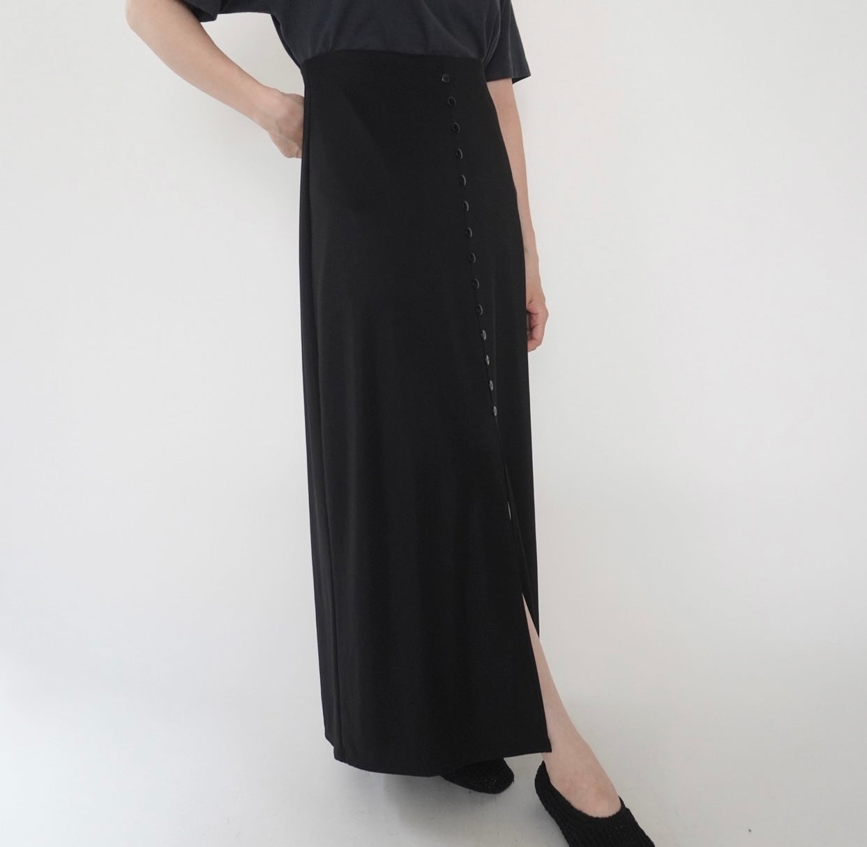 90s Black Skirt Made in USA