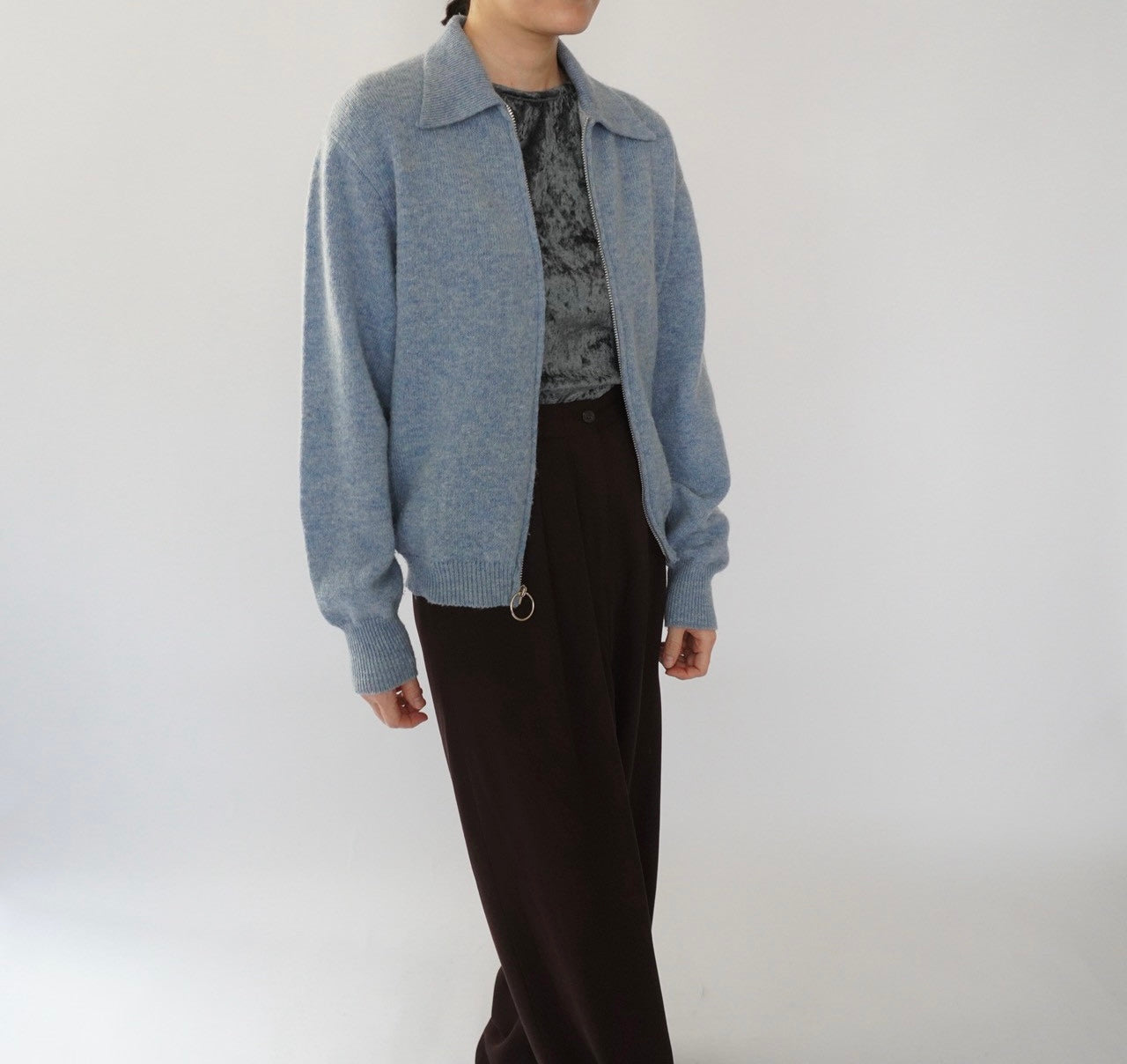 70s Ring Zip Knit