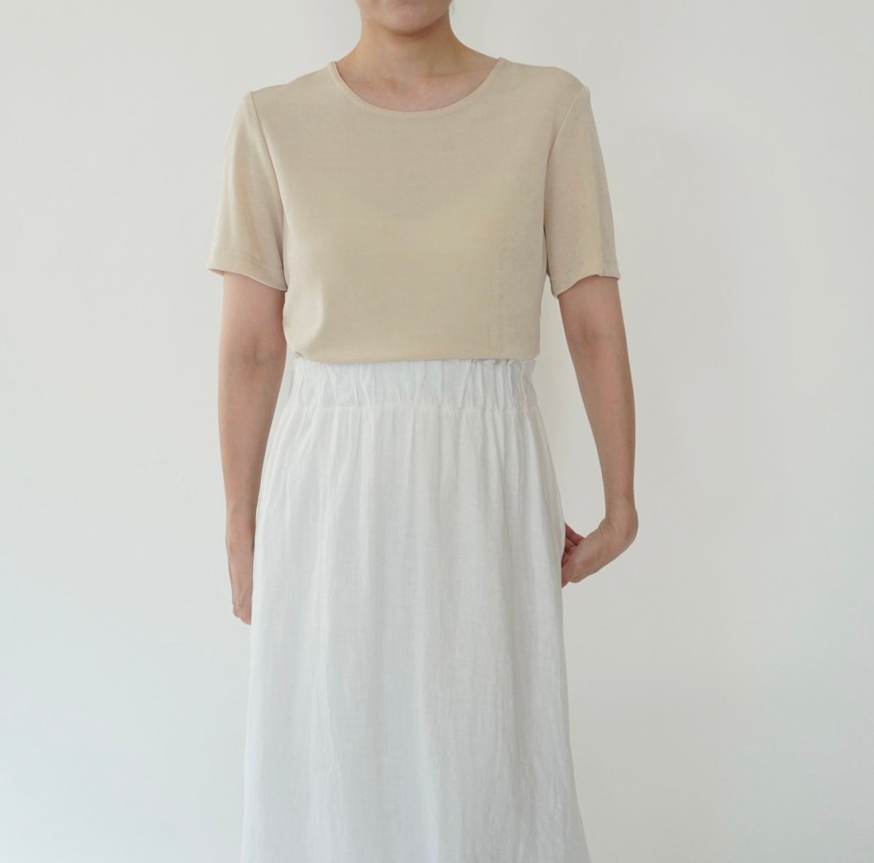 90s Beige Top Made in USA