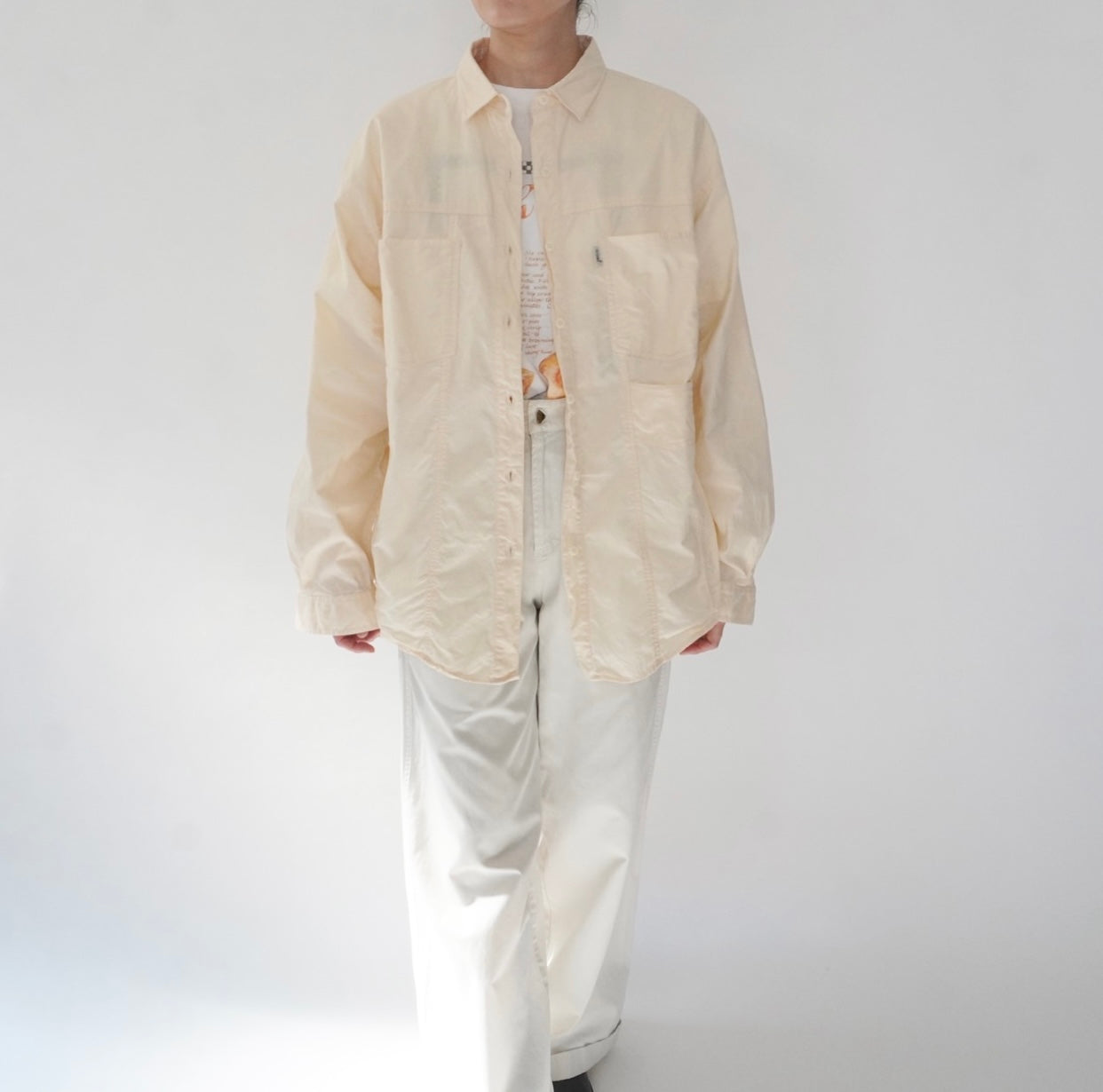 90s Ivory Cotton Shirt