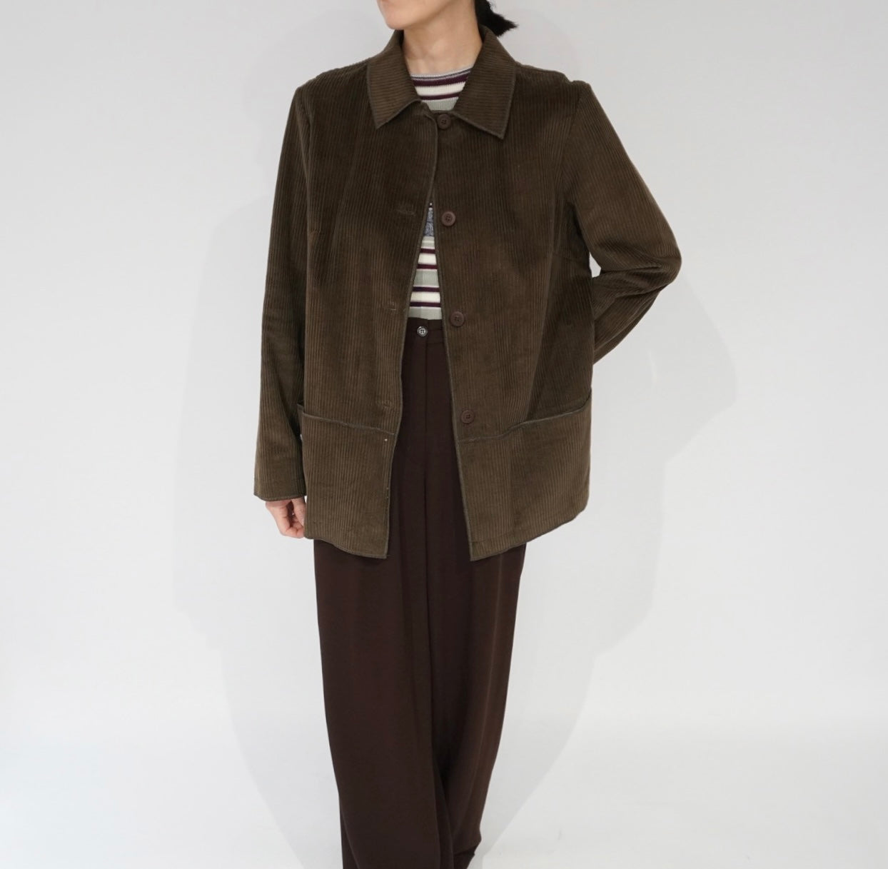 90s "harve benard" Corduroy Shirt Jacket