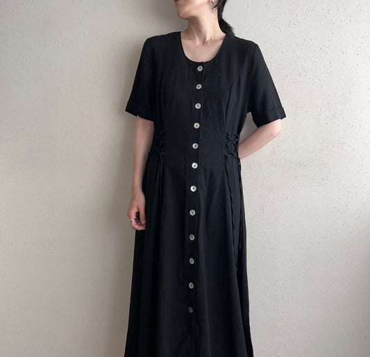 90s EURO Side Lace up Dress