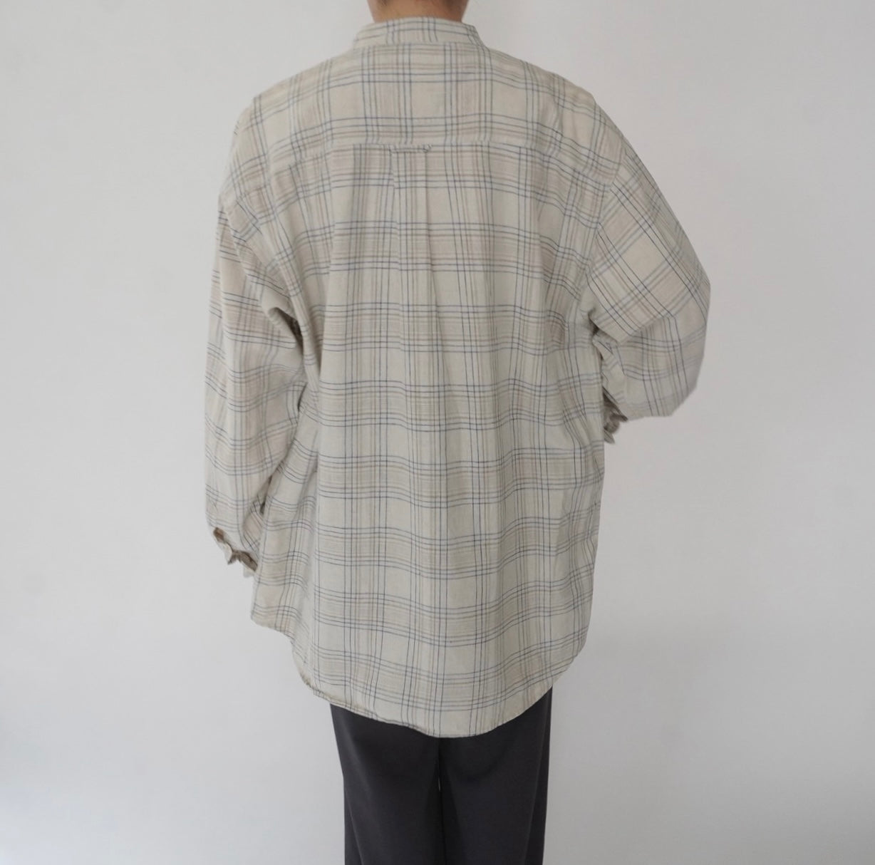 90s Linen Plaid Shirt